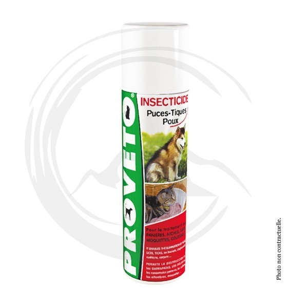 P00234 - Insecticide puces tiques poux Chien/Chat250ml PROVETO