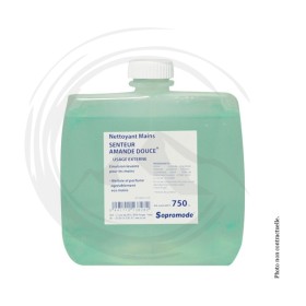 P00458 - * Recharge nettoyant mains Amande 750cc SOPROMODE