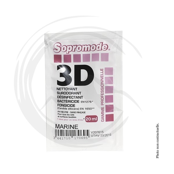 P01152 - Dose désinfectant 3D Marine 250 x 20ml SOPROMODE