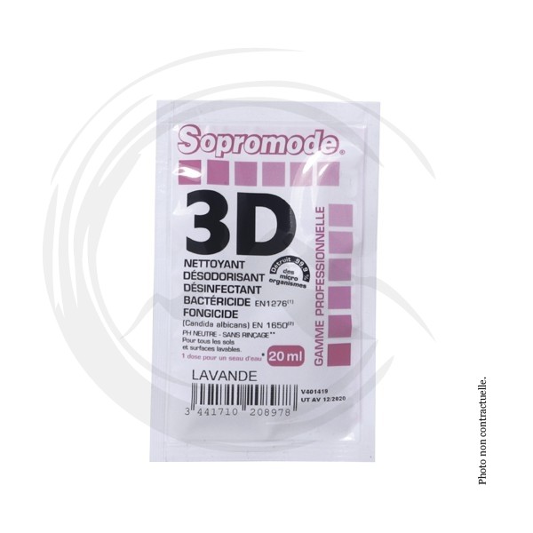 P01370 - Dose désinfectant 3D Lavande 250 x 20ml SOPROMODE