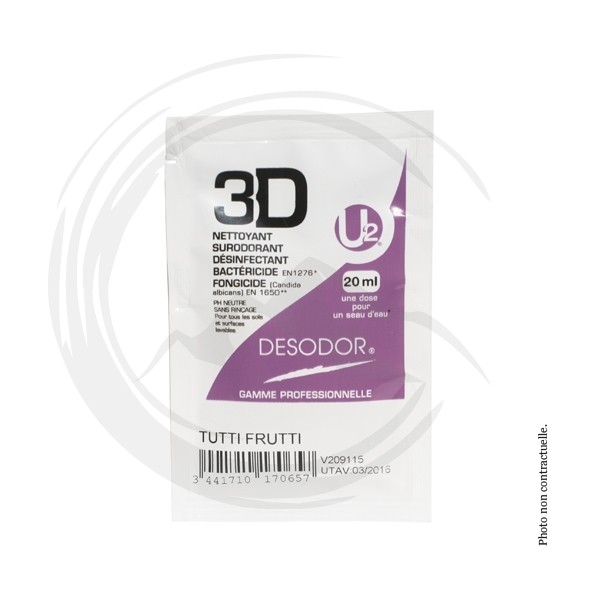 P00408 - Dose désinfectant alimentaire 3D Tutti Frutti 20ml DESODOR