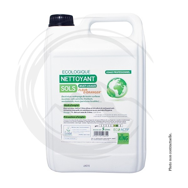 P00362 - * Nettoyant multi-usagess Fleur d'Oranger Ecolabel 5L KING