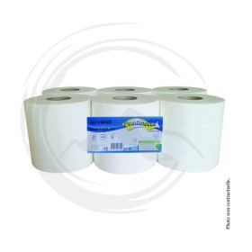 P00841 - Pack 6 bobines essuie-mains 2 plis 450 feuilles OUATINELLE