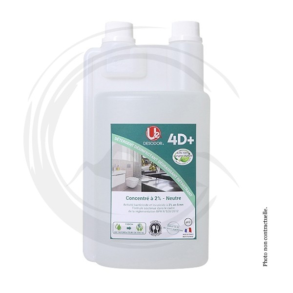 P01338 - Désinfectant 4D+ dilution 2% 1L DESODOR