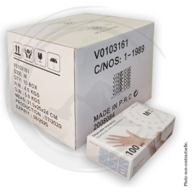 P01403 - Gant Vinyle Taille S - translucide EN 420