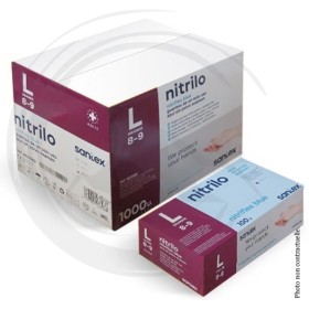 P01433 - Gant Nitrile Taille L(8-9) - Bleu EN455