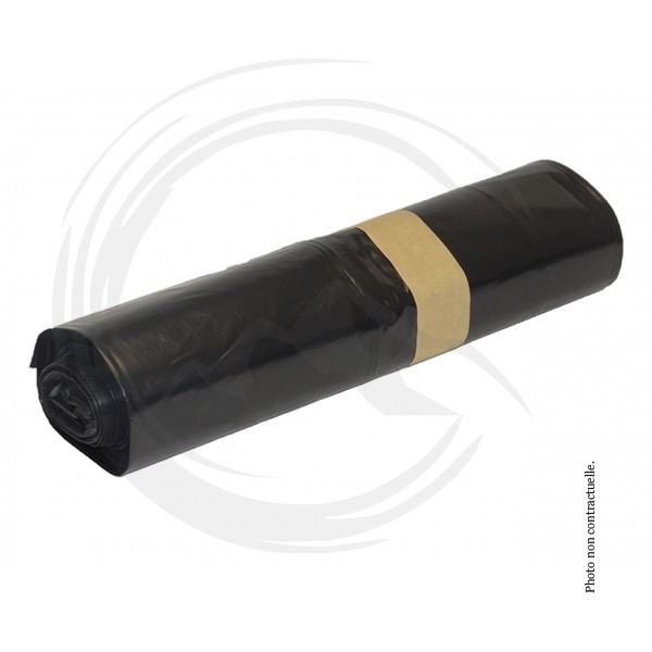 P01516 - Sac poubelle Noir 30L 27µ - 500un