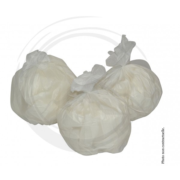 P01548 - Sac poubelle Blanc 10L 10µ - 1000un