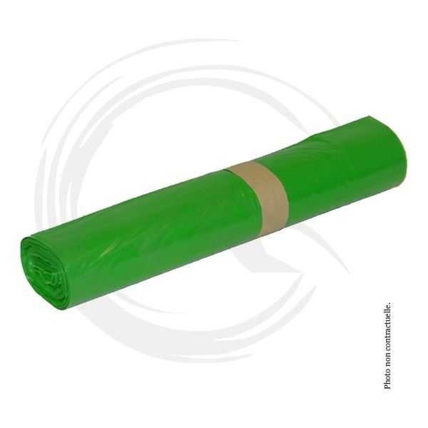 P01520 - Sac poubelle Vert 50L 30µ - 250un