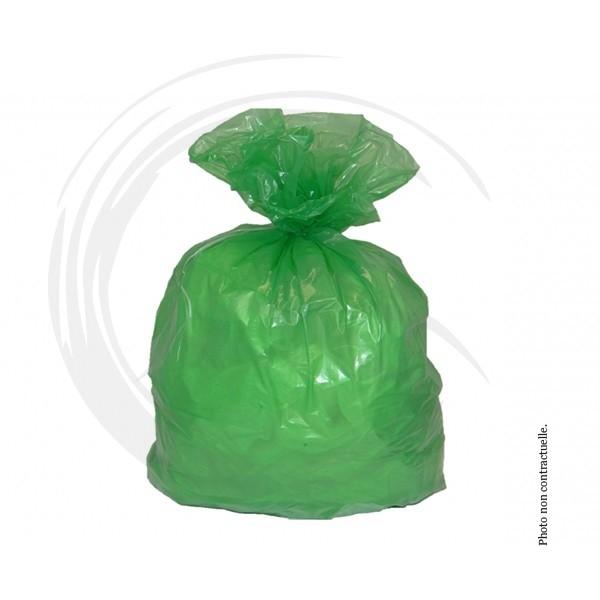 P01520 - Sac poubelle Vert 50L 30µ - 250un