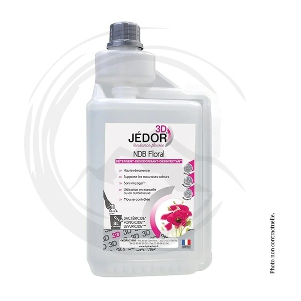 P01850 - Désinfectant 3D Floral doseur 1L JEDOR