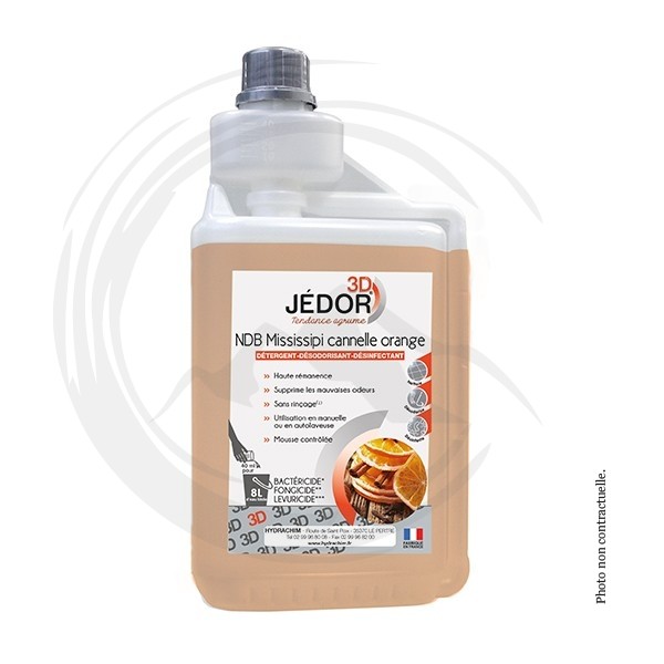 P01853 - Désinfectant 3D Canelle Orange doseur 1L JEDOR