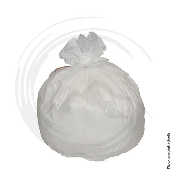 P01652 - Sac poubelle Blanc HD 30L 12µ - 1000un