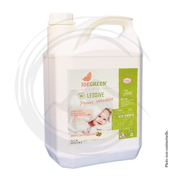 Lessive liquide tous textiles - IDEGREEN - 5L - Ecolabel - Produits