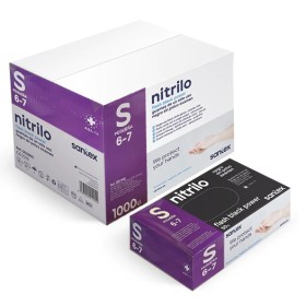 P01622 - Gant Nitrile Noir non poudré 4,5gr GD21N Taille S(6-7)