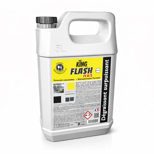 P01253 - Nettoyant dégraissant alimentaire FlashNet 5L KING