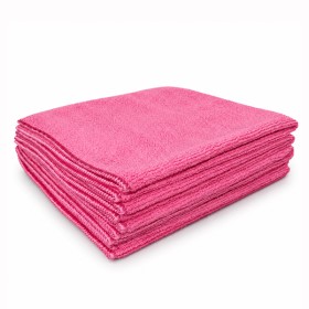 P01541 - Lavette microfibre Rose 38x38cm 250gr/m² x5