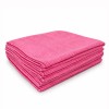 P01541 - Lavette microfibre Rose 38x38cm 250gr/m² x5