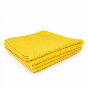 P01542 - Lavette microfibre Jaune 38x38cm 250gr/m² x5